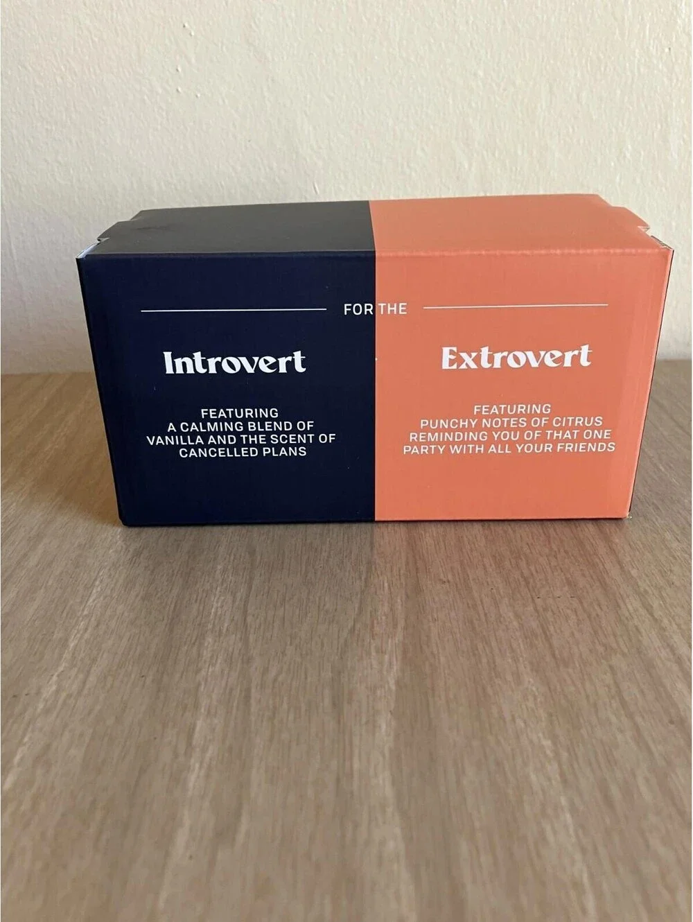 Personality Candles Introvert Extrovert Scent Duo Soy Blend 4oz ea Gift Set New